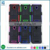 3 in 1 PC+TPU Anti-skidding Hybrid Combo Hard Back Cover Case for Alcatel One Touch Pop C1-4015A thumbnail-2