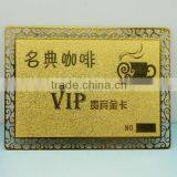 Sells Welltop Grade Gold Tone VIP Business Cards/Membership Card/Material Brass