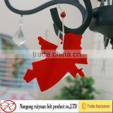 2015 Promotional Cute Felt Christmas Boots Hanging Ornament With Ribbon Hanger thumbnail-5