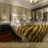 Customized Luxury Leather Bed Furniture With Leather Headboard from JLC Luxury Home Furniture