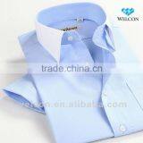 Pure Cotton Latest Brand Design Hot Sale Fashion Business Dress Dobby Short Sleeve Shirts for Men thumbnail-1