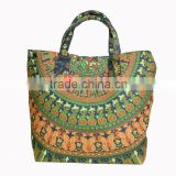 shoppers tote bag handmade shoulder bag indian mandala tapestry bag wholesaler women's bag ethnic shopping bag