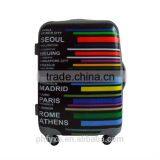 ABS Rainbow Coloful Print Luggage /4 Wheel Suitcase/ ABS Hardshell Trolley Luggage thumbnail-4