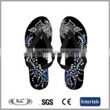 trendy best selling china twinkling black strapping sandals