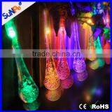 Water Drop Battery Operated Waterproof Decorative Light LED Christmas String Light