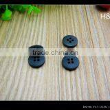 22L 4 Holes Black Resin Matte Button for T-shirt