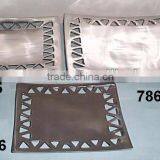 Home Decoration Table Decoration Aluminium Metal Fruit Dish Fruit Plate Nut Plate Square Mirror Polish