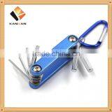 6PCS Aluminium Alloy Case & Carbon Steel Folding Hex Key Set