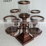 Metal Glass Candle Holder,