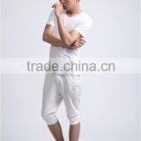 2015 Bamboo Men Breathable Tops Fashion Summer Mens' V Neck Black Wholesale t Shirt thumbnail-3