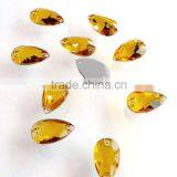 Flat Back Sew on Crystal Beads Teardrop Shape U3230 Light Topaz