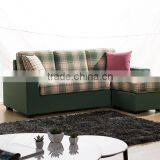 Japanese Style or Rural Style Fabric L Shape Sofa With Stool thumbnail-3