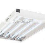 China Factory Wholesale Price Hydroponics Energy Saving T5 HO Fluorescent 2ft 24watt 4tube / 4lamp Aluminum Grow Light Fixture thumbnail-2