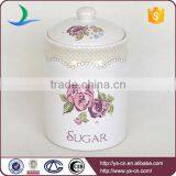 2015 Flower Decal Ceramic Food Canister Jars Wholesale thumbnail-2