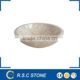 Light Emperador Marble Mosaic Bathroom Sink thumbnail-1