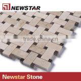Newstar DIY Honed Marble Basketweave Mosaic Floor Bathroom Pattern Tile thumbnail-1