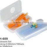 Eco-friendly Food Grade Plastic Tableware Set Dinner Set With Fork and Chopsticks TH-609 thumbnail-1