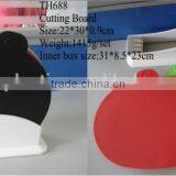 4pcs Plastic Color Coded Index Chopping Cutting Board With Non-slip Base la Planche thumbnail-6