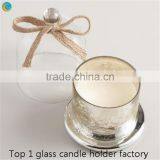 Circle Top Decor Glass Dome Cloche Candle From Gold Factory Yufeng Craft thumbnail-2