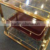 Luxury Stainless Steel Three Layers Liquor Trolley Food Trolley Service Trolley C-55 thumbnail-5