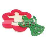 2017 Green and Red Angel Felt Coaster for Home Decor Made in China thumbnail-1