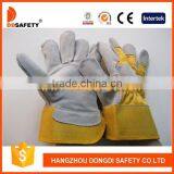 DDSAFETY Cow Split Leather Of Fine Quality Safety Gloves thumbnail-1