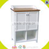Wholesale Popular Wooden Shelf With Cabinet Delicate Wooden White Shelf Cabinet W08D023 thumbnail-2