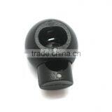 8.9mm Cord Lock In Black Plastic, Plastic Cord Stopper, Barrel Cord Lock For Apparel Accessories thumbnail-2