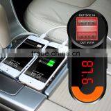 2016 Hot Mini LED Display Bluetooth Handsfree Car FM Transmitter MP3 Player With USB Car Charger thumbnail-1