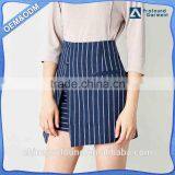 Split Design Slim Fit Stripe Pattern Ladies Formal Office Skirt Wear Women Pictures of A-line Skirt thumbnail-1