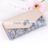 Korean Popular Style Flower Soft Envelope Wallet Purse for Women and Girls thumbnail-4