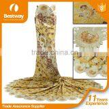 Wax Mix Lace Fabric African Dutch Wax Ankara Wax With Lace For Party BLW012 thumbnail-1