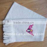 Promotional Good Quality Polar Fleece Scarf With Embroidery thumbnail-1