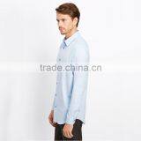 Factory Supply Directly 2015 Fashion Slim Fit Formal Sky Blue Shirts for Men thumbnail-3