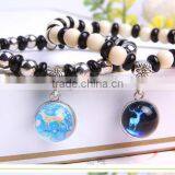 Customized UK Flag Glass Dome Charm Wood Bracelets Jewelry thumbnail-2