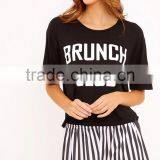 Top Selling Women Cotton Pajamas Custom Logo Print Summer Pyjama Short Sleeve Top With Stripes Shorts thumbnail-3