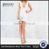 MGOO High Quality OEM Custom Design White Deep-v Dress Backless Mini Party Dress Sexy Women Prom Dress #25206108 thumbnail-4