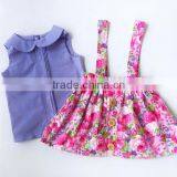 Boutique Children Cotton Flower Pattern Toddler Girl Summer Suspender Princess Dress thumbnail-5