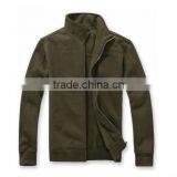 Wholesale Polar Fleece Plain Zipper Jacket/sweatshirt With Stand-up Collar for Men thumbnail-1