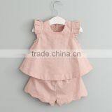 Girls Clothing Sets New Arrival Spring&Summer O-Neck Sleeveless Solid Kids Clothing Sets Children Clothing thumbnail-2