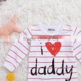 S60688B New Baby Cotton Stripe Romper Newborn Baby Letter Printing Rompers Jumpsuits Clothes Children Long Sleeve thumbnail-4