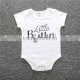 S17520A 2017 Summer White Baby Clothes Letter Printed Romper thumbnail-3