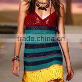 EY0015A 2016 OEM High Quality Loose Knit Deep V-neckline Beach Wear Dresses For Ladies thumbnail-2