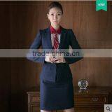 Custom Sample Office Uniforms Ladies Long Coat Design Women Office Suit thumbnail-2