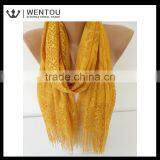 Fashion Magnetic Honey Mustard Tulle Scarf thumbnail-2