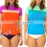 2014 Young Girl's Colorful UPF50+ Rash t Shirt