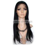 Natural Black Kinky Straight 100% Human Hair Full Lace Wig With Baby Hair thumbnail-6