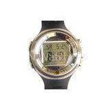 Men PU Buckle Digital Vibrating Alarm Watch Dual Time Electronic Watch