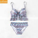 Women'S Tassel Padded Push Up Halter Bikini Tankini Swimsuit Women thumbnail-1