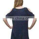 Womens Ladies Dressy Summer Casual Cold Off the Shoulder Tank Tops Shirts Blouse thumbnail-4